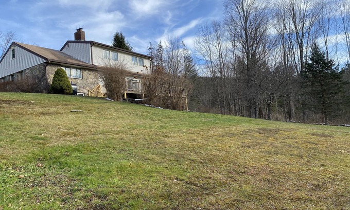 Margaretville House | Swimming pond, fire pit, pool table, hiking trails, close to Belleayre, views!