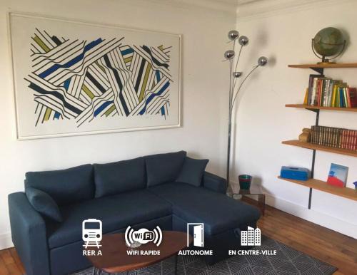 Maisons-Laffitte Apartment | T2 plein centre-ville, Gare à 5 min, Près Ermitage