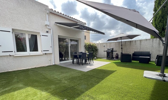 Baillargues House | T3 55m2 clim jardin prive golf massane 15min plage