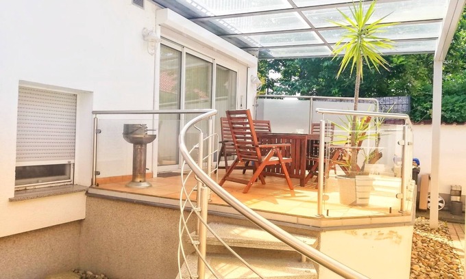 Falkenberg Apartment | Tasteful vacation apartment with large summer terrace and fireplace