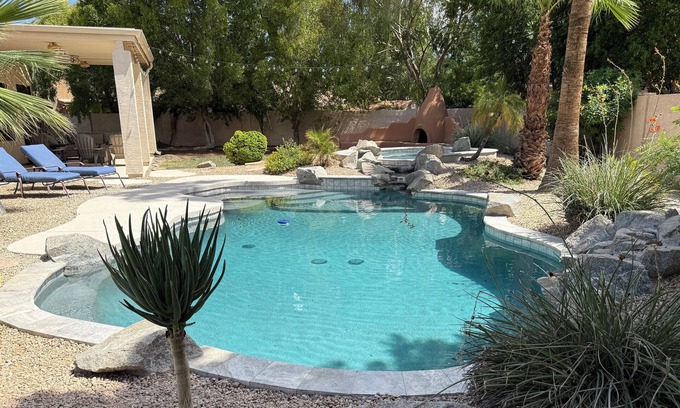 Warner Ranch House | Tempe Oasis with Spa/Heated Pool! Preferred home by the AZ Cardinals.