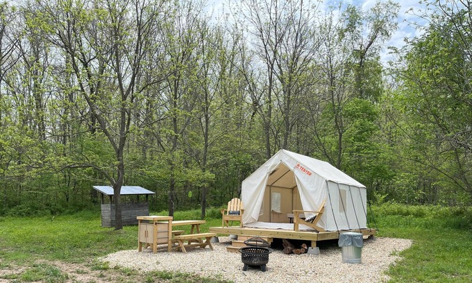St. James RV Rental | Tentrr Signature Site - Maramec Spring Park, McDole's Meadow