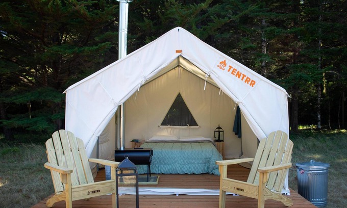 Bandon RV Rental | Tentrr Signature Site - Cranberry Overlook at Black Moon Farms.