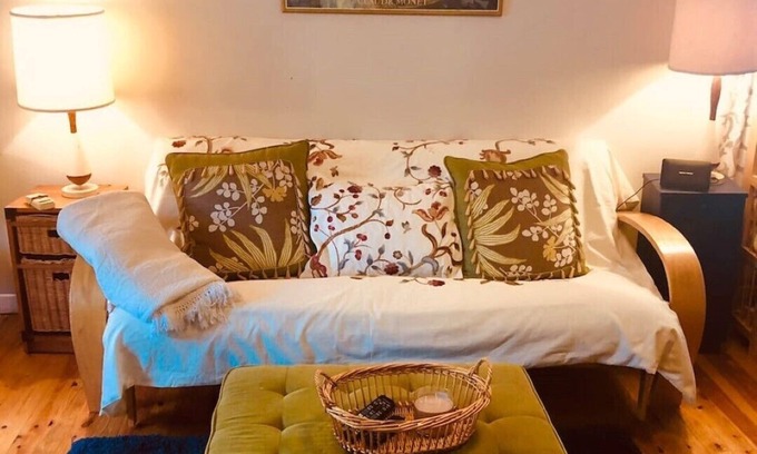 Old Town Winchester Apartment | The Blue Door steps from Handley Library