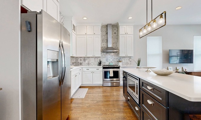 Shelby Hills House | The Blue Jewel home with central AC, WiFi, firepit, and full kitchen
