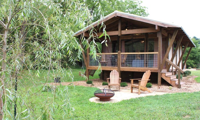 Alexander Cottage | The Carson at Ridgeview. Asheville rental! Luxury Glamping!