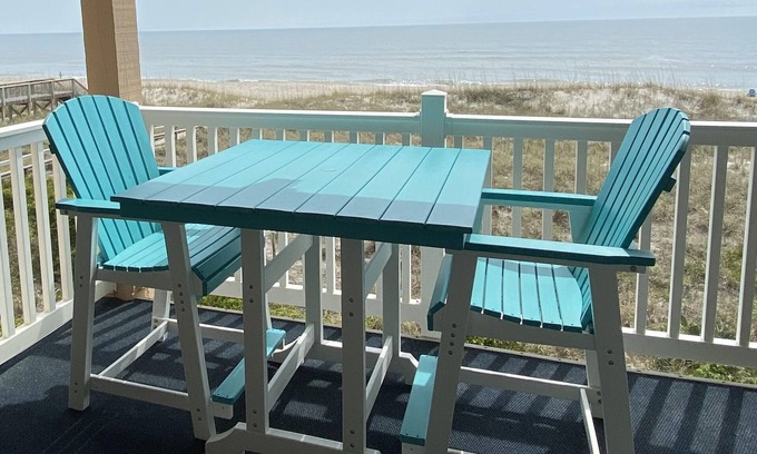 Wilmington Beach Condo | The GypSea, 2BR/2BA beachfront Sand Pebbles condo