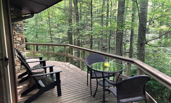 Hendersonville Cabin | The Round House at Indian Cove; Mountain Cabin on 8 acres w/Tree House Views.