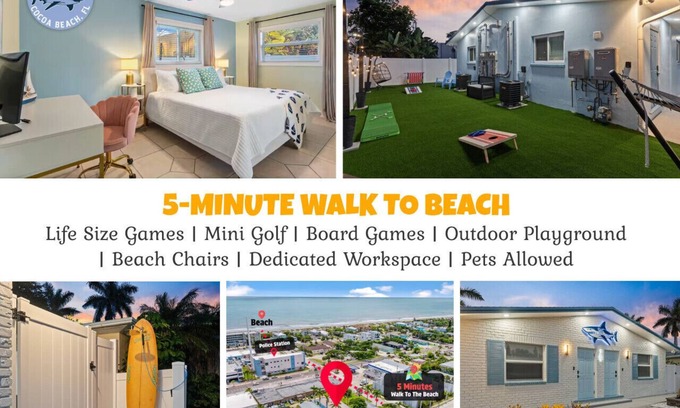 Cocoa Beach Apartment | The Shark Tank: Margaritaville, Steps to Beach, Shops & Downtown Cocoa Beach