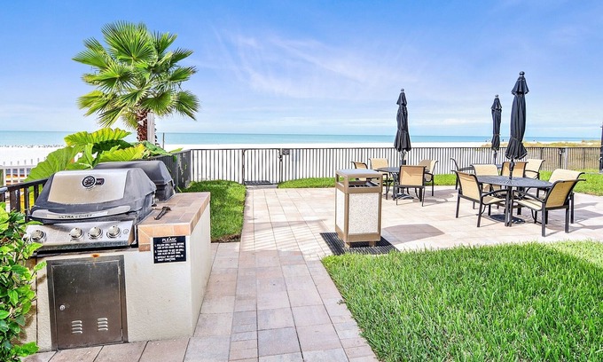 Redington Shores Condo | The Shores 103 Lovely Updates | Next to POOL | Beachfront Condo!