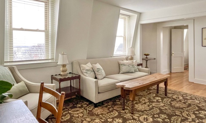 Geneva Apartment | The Steeple: Hotel-Style 1 BR Apt w/King Bed - walk to HWS, Lake, Linden St.