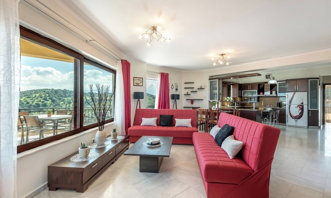 Stalos Apartment | The Sunlit three bedrooms brand new apartment with stunning ocean view