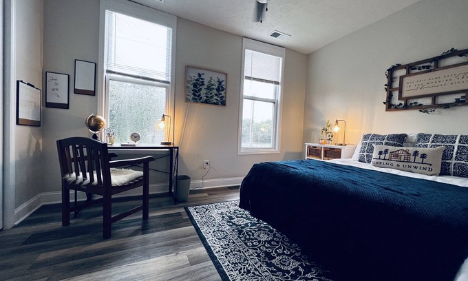 West Main Historic District House | The Zen Den is here for you to unwind, designed with your comfort in mind.