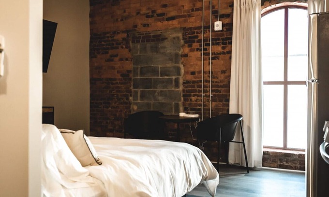 Jonesville Apartment | Three Trails Studio Loft Historic Downtown | Wine Country | Rooftop Deck
