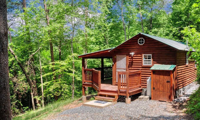 Cosby Cabin | Tiny Cabin-HOT TUB, private, quiet side of the Smokies