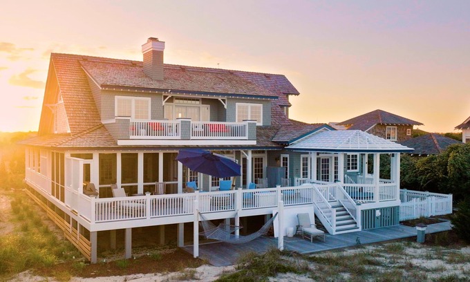 East Beach House | Tipsy Turtle delights with three floors of oceanfront luxury!