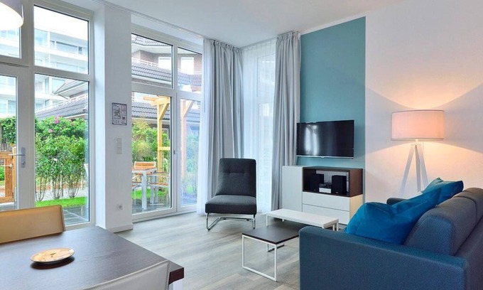 Wangerooge Apartment | Tolles Apartment am Inselstrand mit Sonniger Terrasse - Meeresrauschen Inklusive