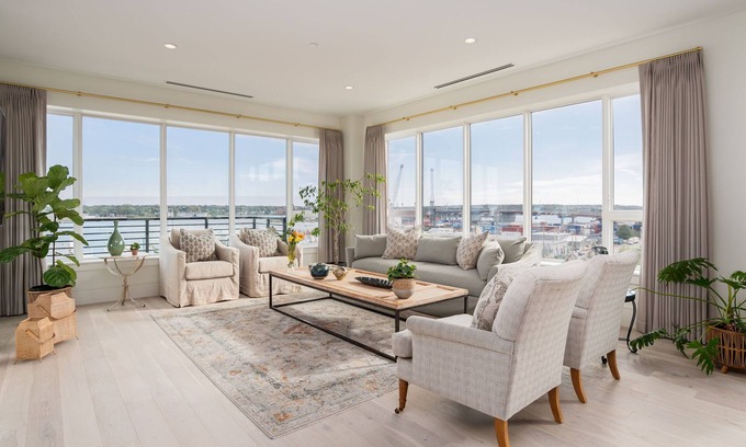 Portland Condo | TOP-FLOOR PENTHOUSE at Hobson's Landing. Sweeping views of Portland's Harbor.
