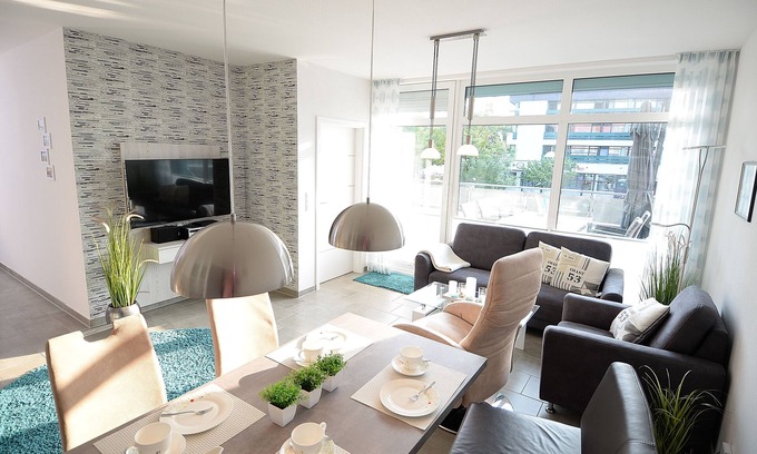 Bensersiel Apartment | Top location, New, Superior equipment, Near the beach, Am Hafen, Internet, Barrier-free