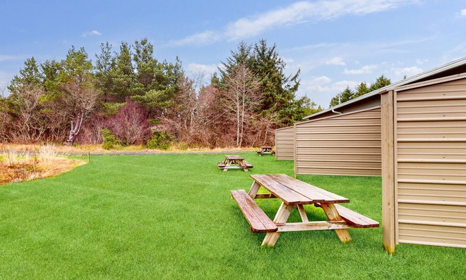 Grayland Condo | Tranquil dog-friendly condo with hot tub, kitchenette, fireplace, dune views