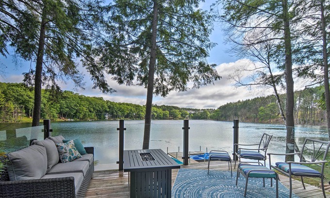 Gaylord Cottage | Tranquil Lake Cottage Near Golf w/ Views & Hot Tub