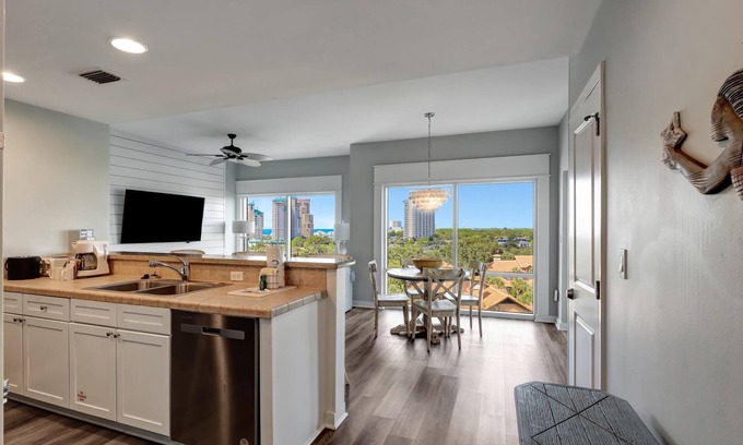 Four Mile Village Condo | Tranquil Sandestin 1BR Sanctuary: Scenic Balcony, Sun Deck, Spa Access & Resort Perks Await!
