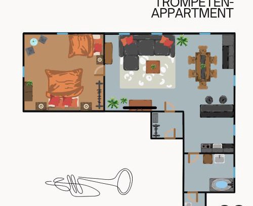 Stolpen Apartment | Trompeten-, Posaunen- & Tuba-Appartment in Stolpen