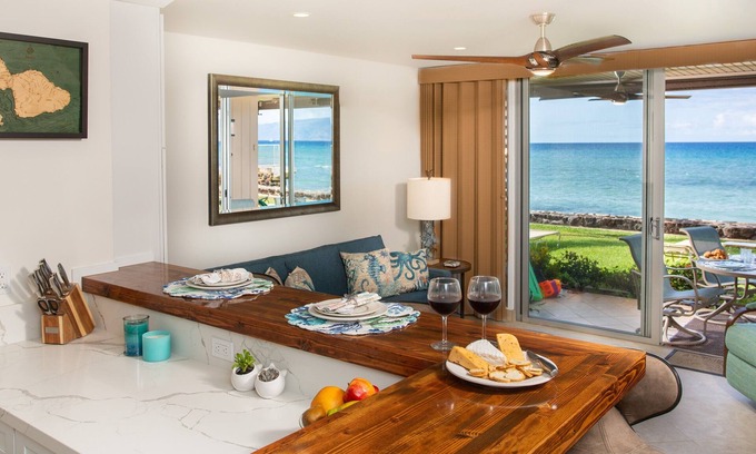 Honokowai Condo | True Beachfront Luxury! Downstairs unit oceanfront 20' to water! NO resort fees.