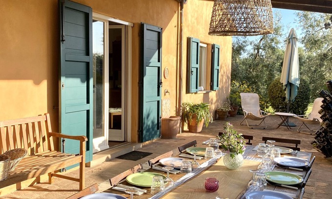 Castagneto Carducci Other | Tuscan countryhouse apartment, 10 min by the sea, with AC and large garden.