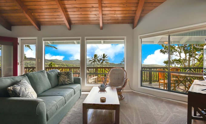 Kalaheo House | Two-story house with wraparound lanai, WiFi, amazing views