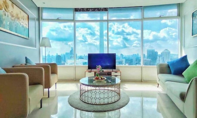 Golden Triangle Condo | Unblocked KL Tower View | 3Min Walk to KLCC @ 4-5 Pax 中文房东