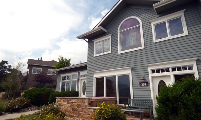 Stanley Hills Condo | Unique, cozy, mountain condo, relax on patio and outdoor hot tub!