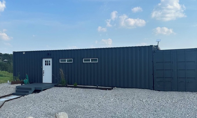Eureka Springs House | Unique Shipping Container Home with River View near Eureka Springs