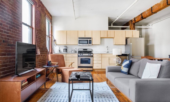 South End House | Unique South End Loft w/Pool, Art Gallery, Steps to T by Blueground