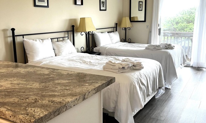North Truro Condo | Unit #22 - 2nd Floor Deluxe Efficiency, Private Deck with distant Bay Views