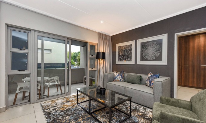 Sandown Apartment | Unwind in Luxury:2BR in Sandton w/Private Balcony