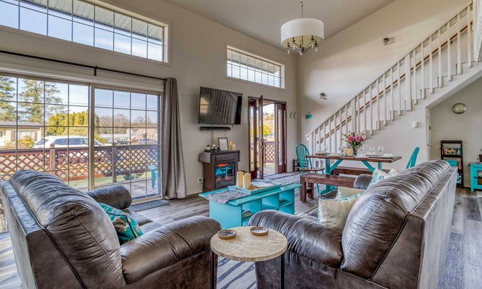 Bay City House | Updated Bay City Home Has Sunny Great Room, Fenced Yard, Deck, and Game Room!