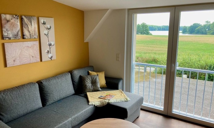 Friedrichswalde Apartment | Vacation apartment "Wiese", attic 56 sqm, 2 bedrooms, terrace, max. 2 adults + 2 children