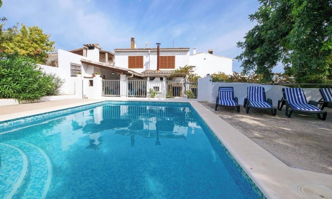 Campanet House | Vacation Home Sarola with Sea & Mountain View, Pool, Wi-Fi, A/C, Garden & Terrace; Parking Available