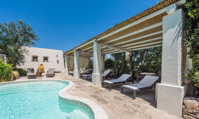 Racale House | Vacation Home “Tia Maria Country Inn - Trilocale 101” with Pool, Terrace & Garden