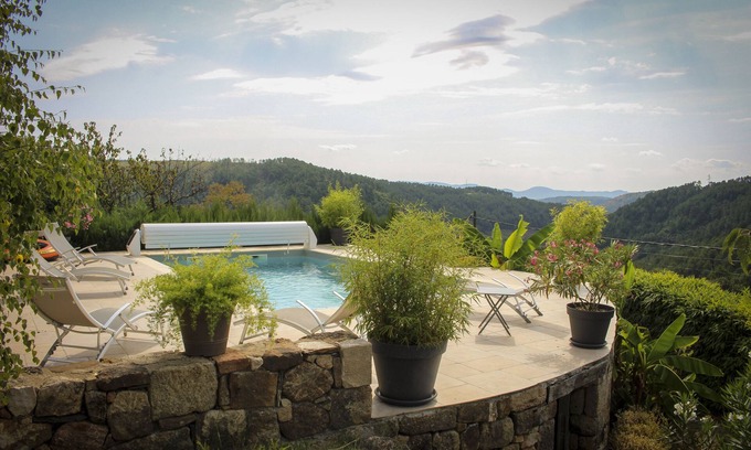 Chambonas House | Vacation home with private pool and summer kitchen in a quiet location