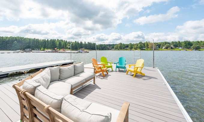 Swanton House | Vacationer's Dream: Lakefront, Private Dock, Hot Tub, Fire Pit!