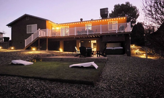 Cottonwood-Verde Village House | Verde Valley Views - Gameroom, Hot Tub, BBQ grill, Outdoor Fire Table