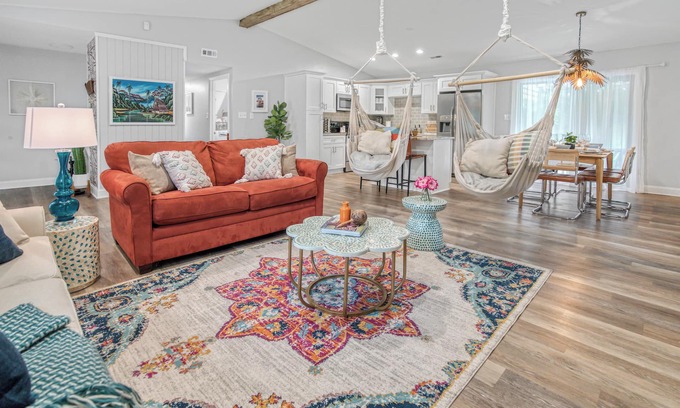 Charlotte House | Vibrant South CLT Oasis, 3BRs, Patio, Fire Pit