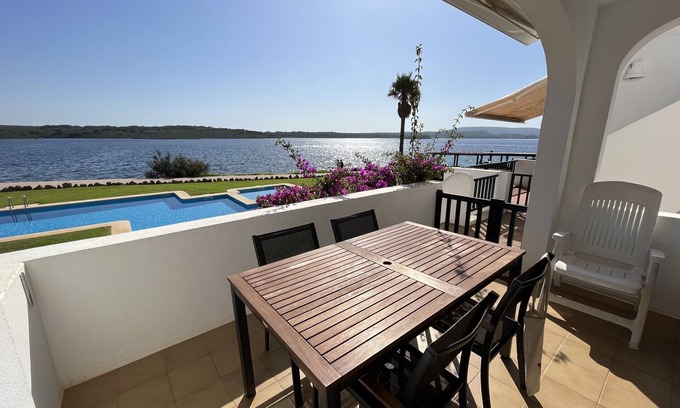 Fornells Apartment | Views. Bathing area in the sea. Pool