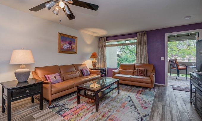 Tucson Apartment | Views of Ventana Canyon Golf course and Desert Sunsets!