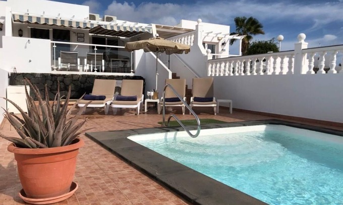 Puerto del Carmen Villa | Villa 2 bedrooms, with private heated pool, sea and mountain views, WIFI