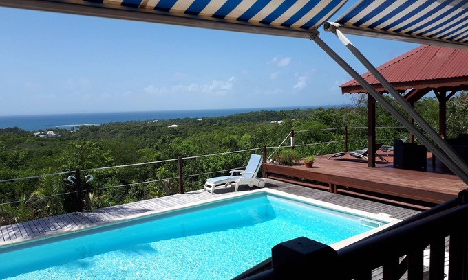 Sainte-Anne Villa | Villa 6/8 pers swimming pool, breathtaking sea view, facing Marie-Galante