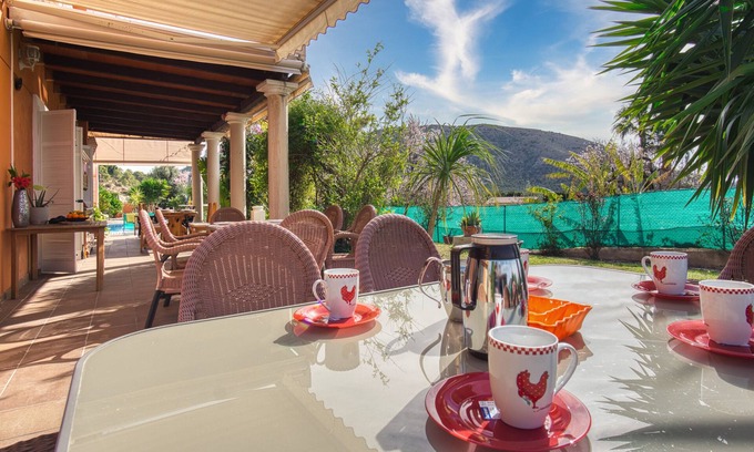 Finestrat Villa | Villa 'Alquería Finestrat' with Sea View, Private Pool and Air Conditioning