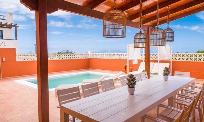 Geafond Villa | Villa Atlantic Ocean Private Pool Corralejo By Holidays Home